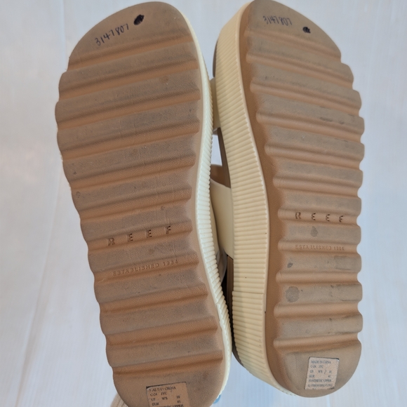 REEF Women's Water Vista Higher Platform Cream Sandals Size 10 - Picture 10 of 11
